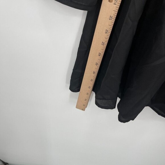 Pinky Juniors Dress Large Black Collared Sequins Short Casual Roll Tab Dressy - Picture 5 of 15